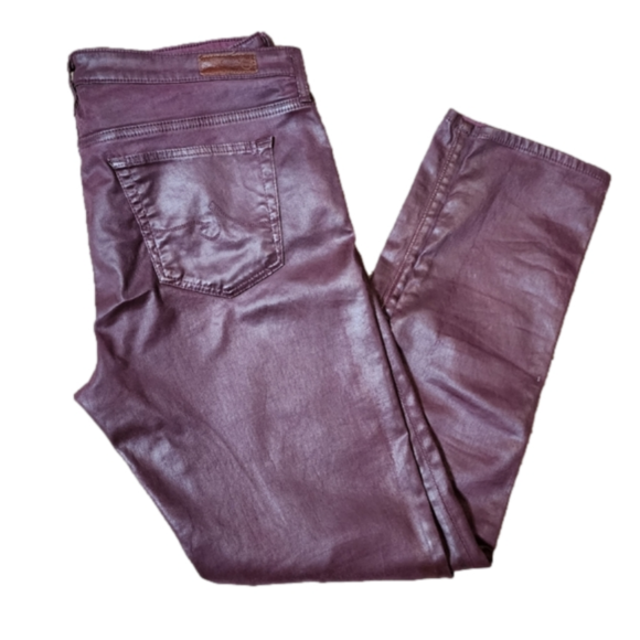 Ag Adriano Goldschmied Denim - ADRIANO GOLDSCHMIED The legging ankle super skinny jeans. Burghandy size 32R
